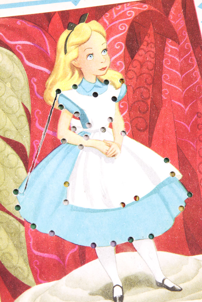 1950s "Alice in Wonderland" Sewing Cards and "Pin-Ups" Wall Décor