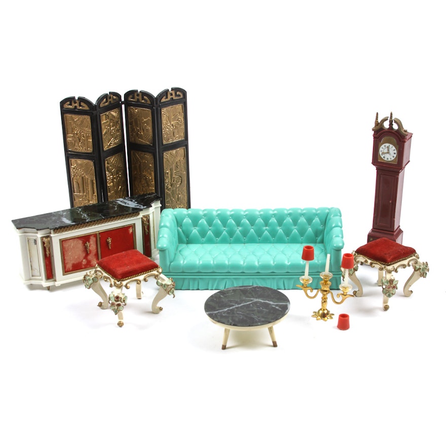 Vintage Dollhouse Furniture Including Marx