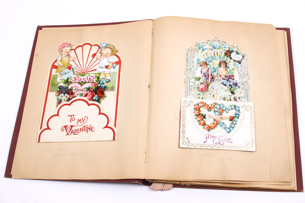 Vintage Cards And Ephemera Including A Scrapbook