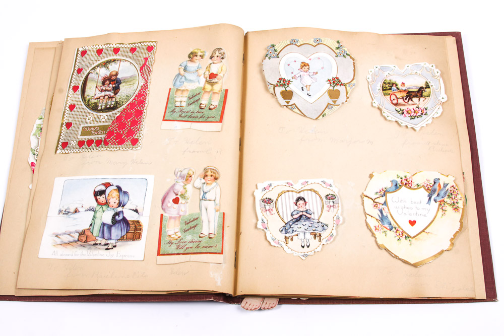 Vintage Cards And Ephemera Including A Scrapbook