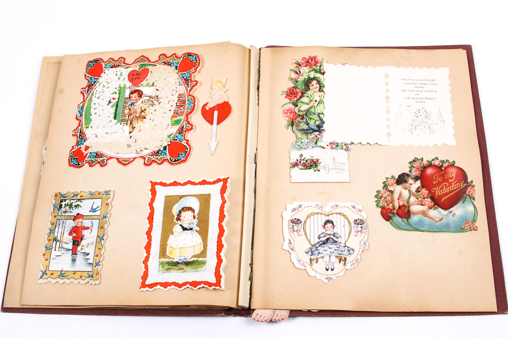 Vintage Cards And Ephemera Including A Scrapbook