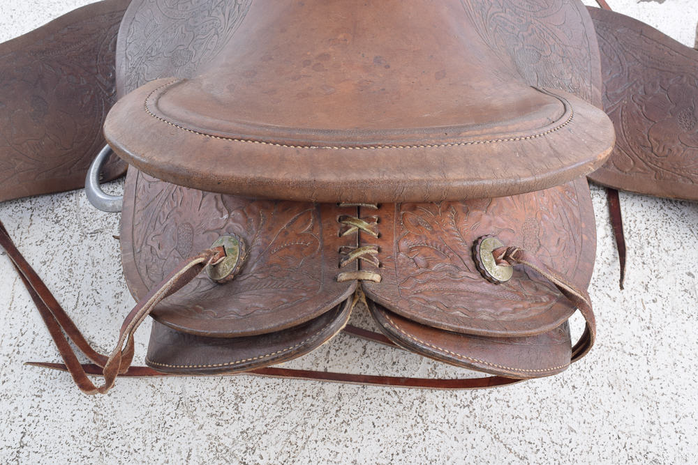 Leather Western Roping Saddle