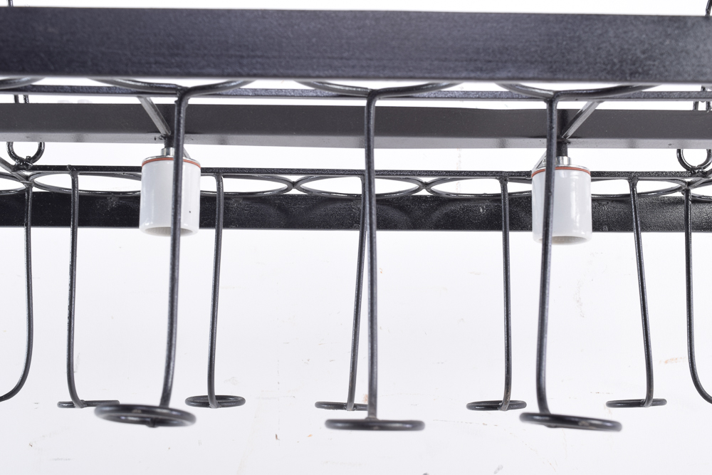 Metal Hanging Light Wine Fixture