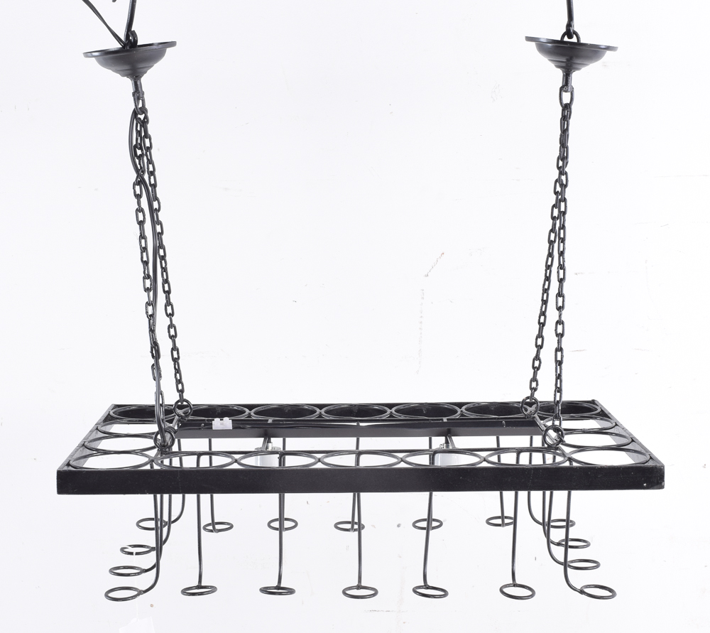 Metal Hanging Light Wine Fixture