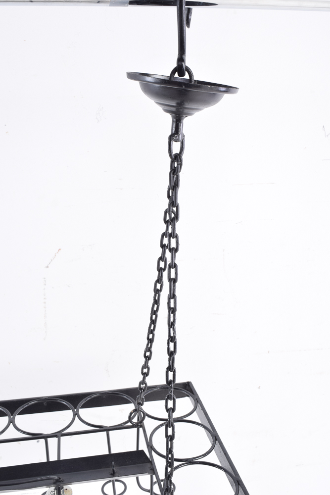 Metal Hanging Light Wine Fixture