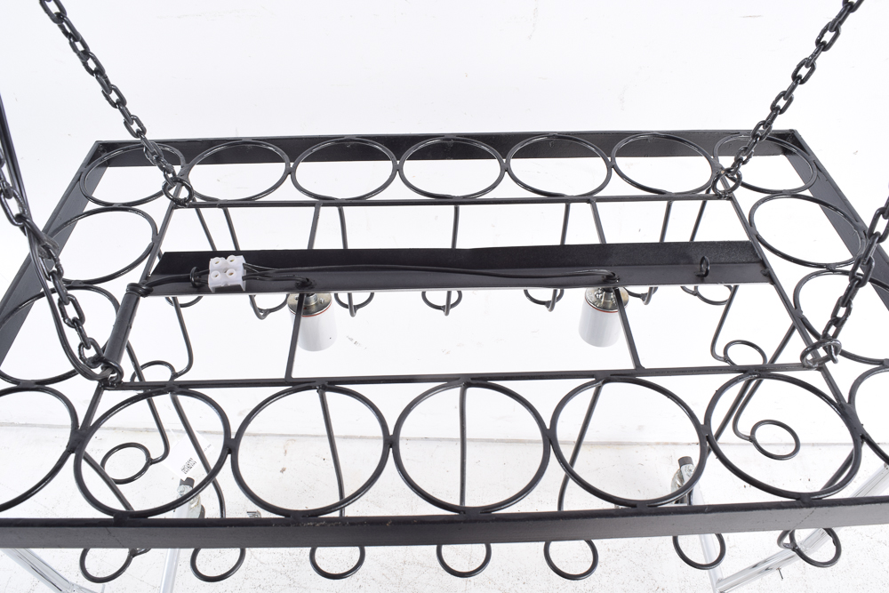 Metal Hanging Light Wine Fixture