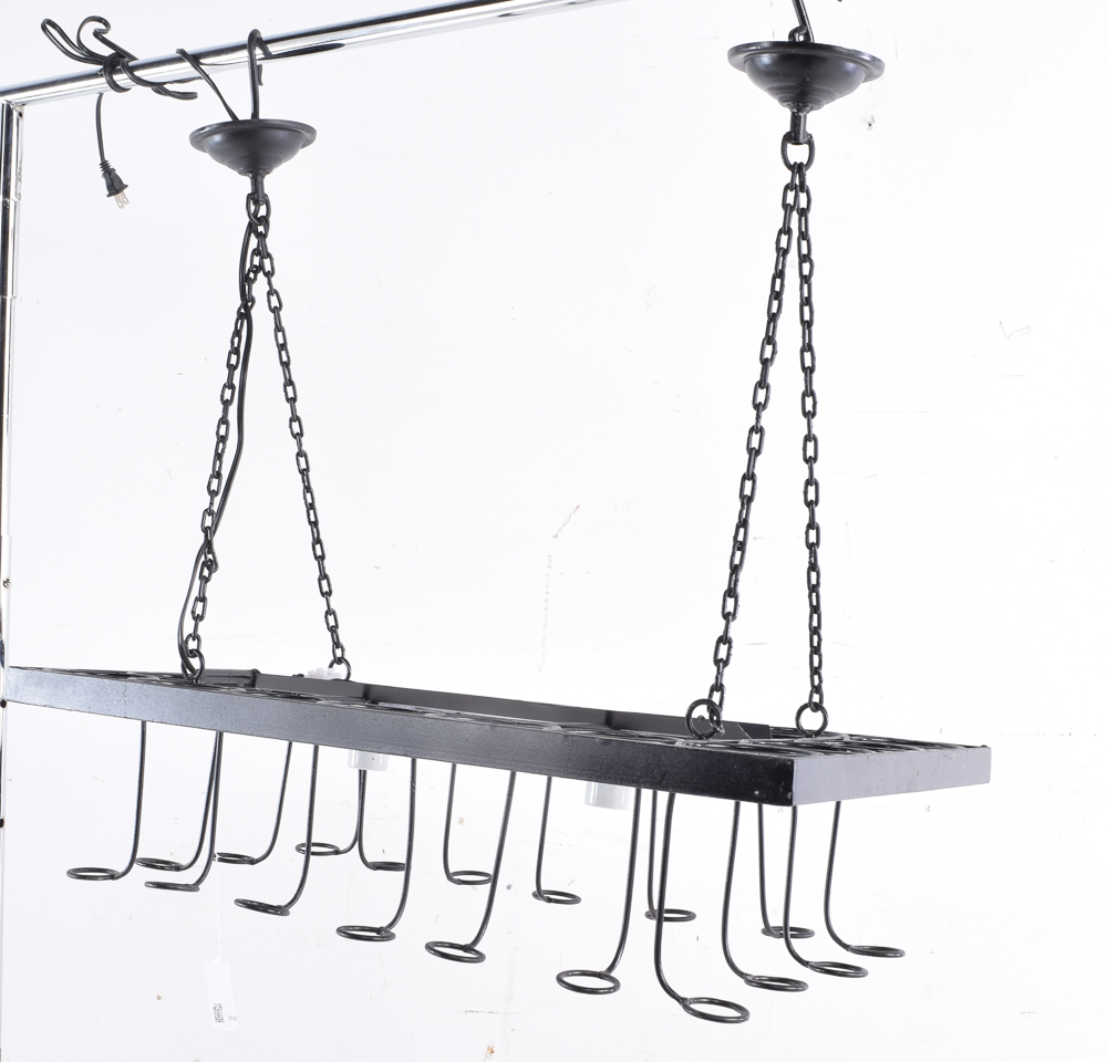 Metal Hanging Light Wine Fixture