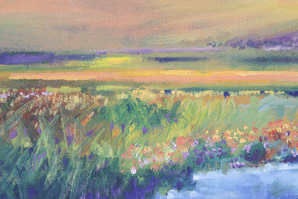 Paul Opsahl Oil Painting on Canvas of a Landscape