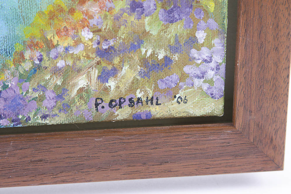Paul Opsahl Oil Painting on Canvas of a Landscape