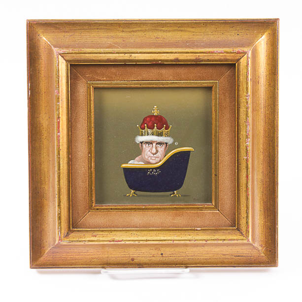 Original Oil Painting Caricature "LBJ" by Stewart