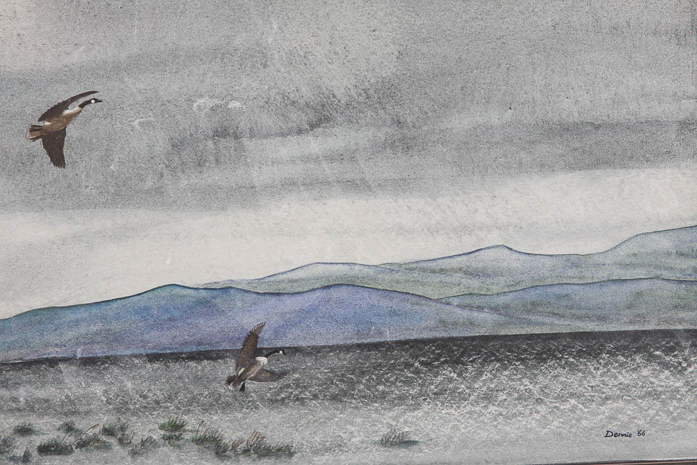 Dennis Watercolor Painting "Dropping Down"