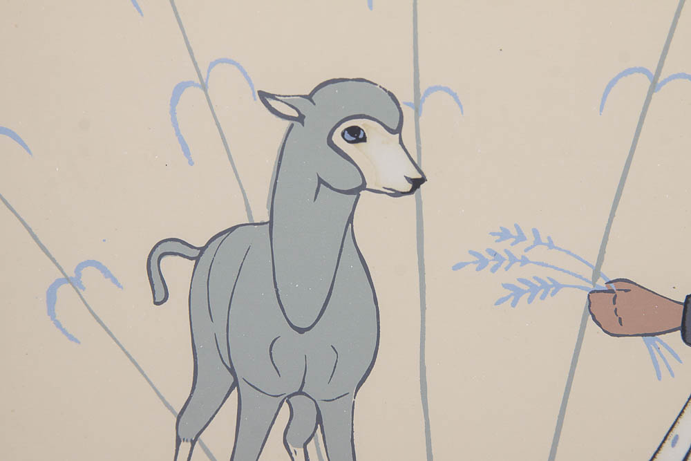 Serigraph After Robert Chee of Navajo Girl and Lamb