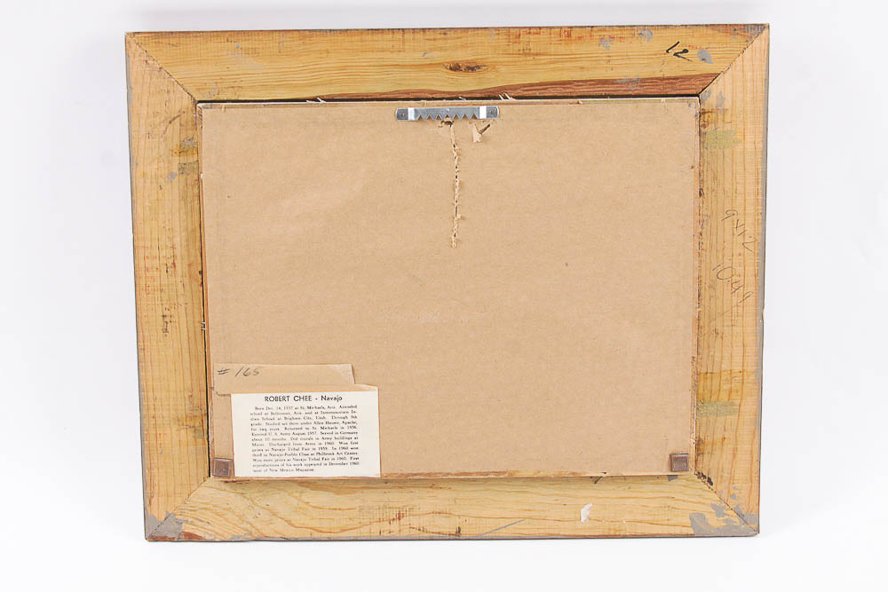 Serigraph After Robert Chee of Navajo Girl and Lamb