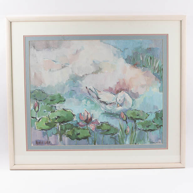 Marlene Cohen Limited Edition Reproduction Print of a White Duck