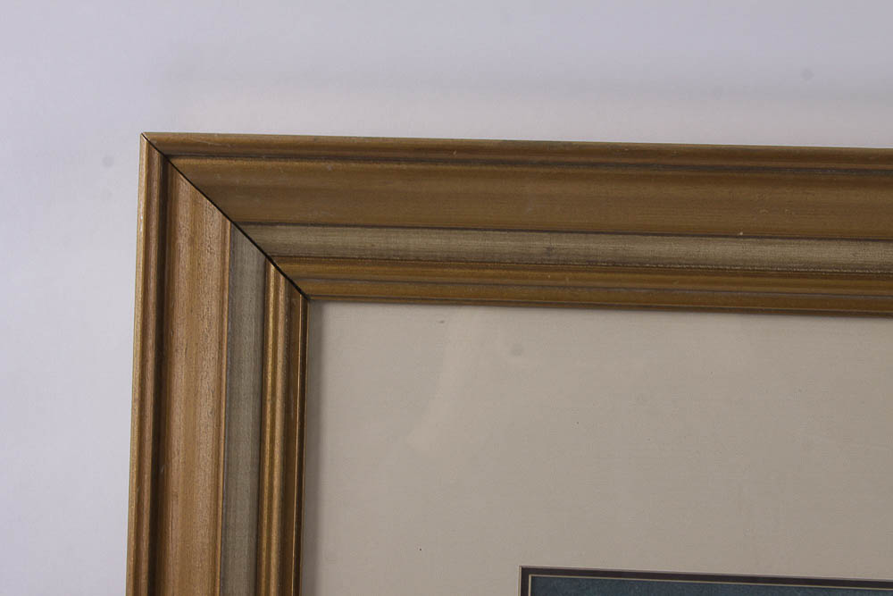 Tom Berger Watercolor Painting of a Log Cabin