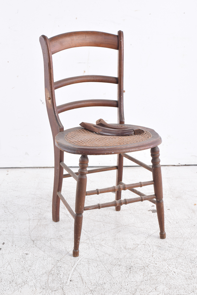 Vintage Cane Seat Side Chairs