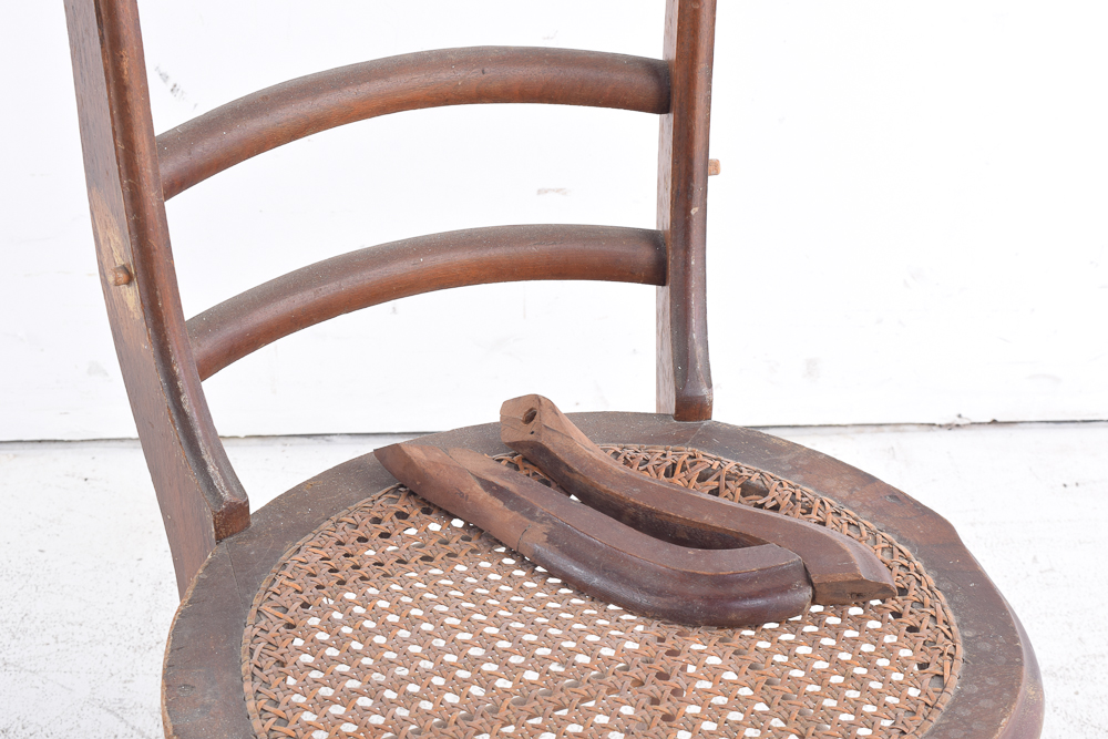 Vintage Cane Seat Side Chairs