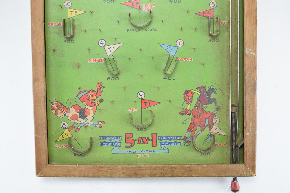 Vintage Bagatelle Poosh-M-Up "Big 5" Ball Bearing Game