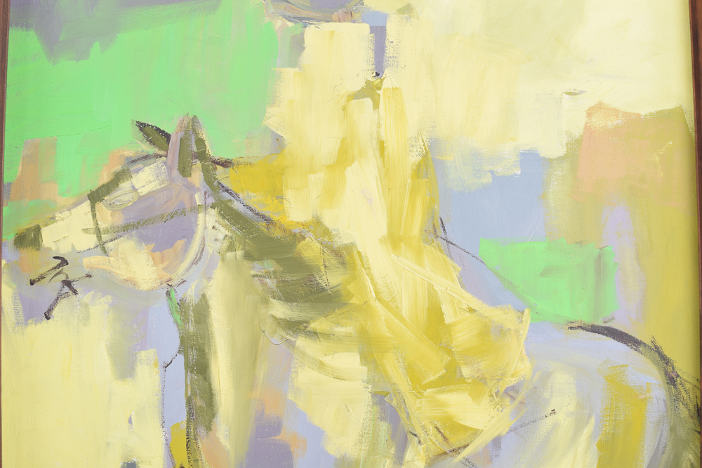 Ruth Selwitz Equestrian Oil Painting on Canvas of Horse