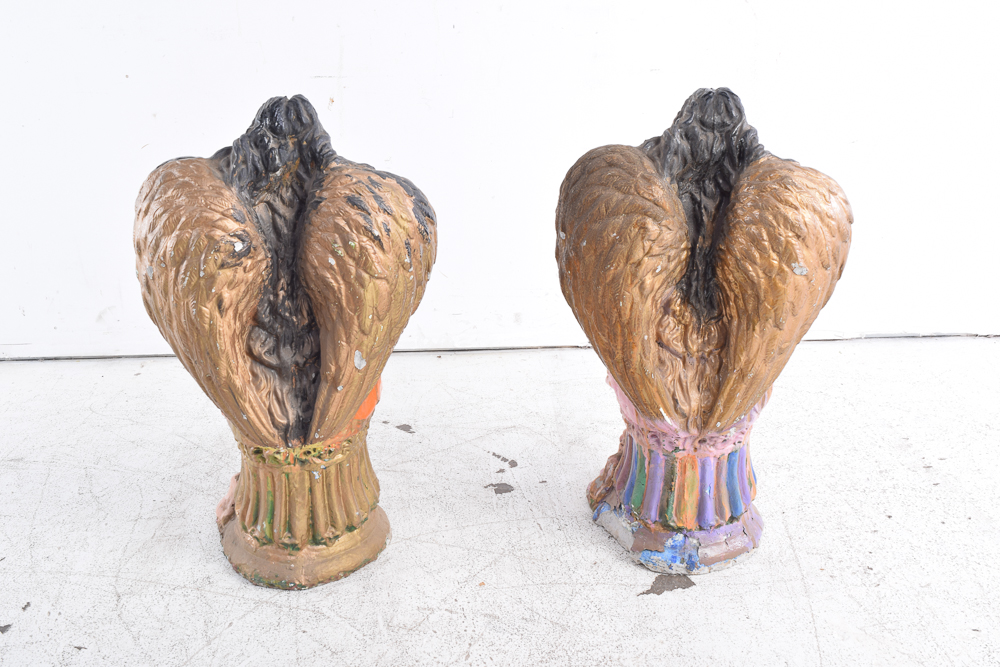 Vintage Painted Angel Statues