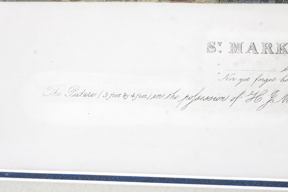 Engraving After George Hollis' "St. Mark's Place, Venice (Moonlight)"