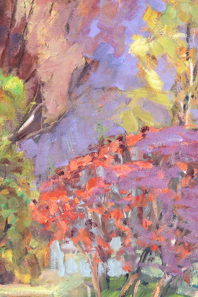 Judge Ed Hummer Oil Painting on Canvas "Mountain Farm"