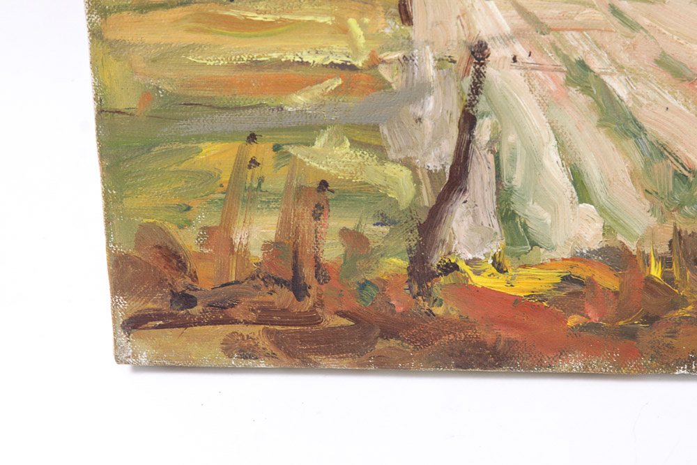 Judge Ed Hummer Oil Painting on Canvas "Mountain Farm"