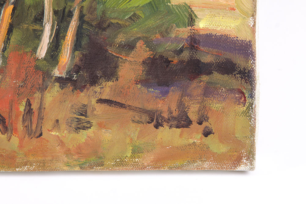 Judge Ed Hummer Oil Painting on Canvas "Mountain Farm"