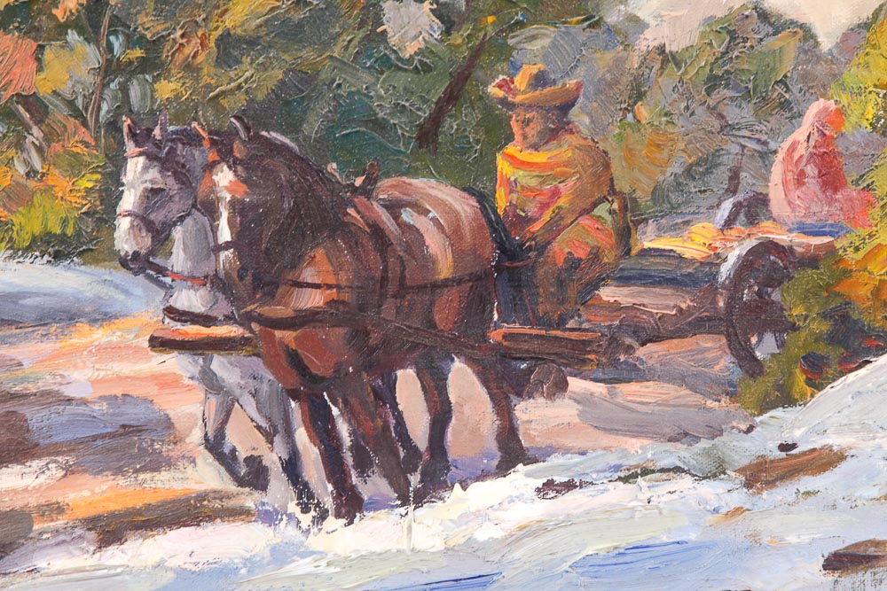 Ed Hummer Oil Painting on Canvas "New Mexico Spring"