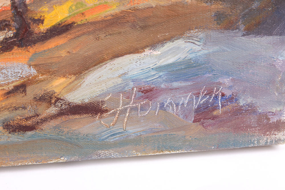 Ed Hummer Oil Painting on Canvas "New Mexico Spring"