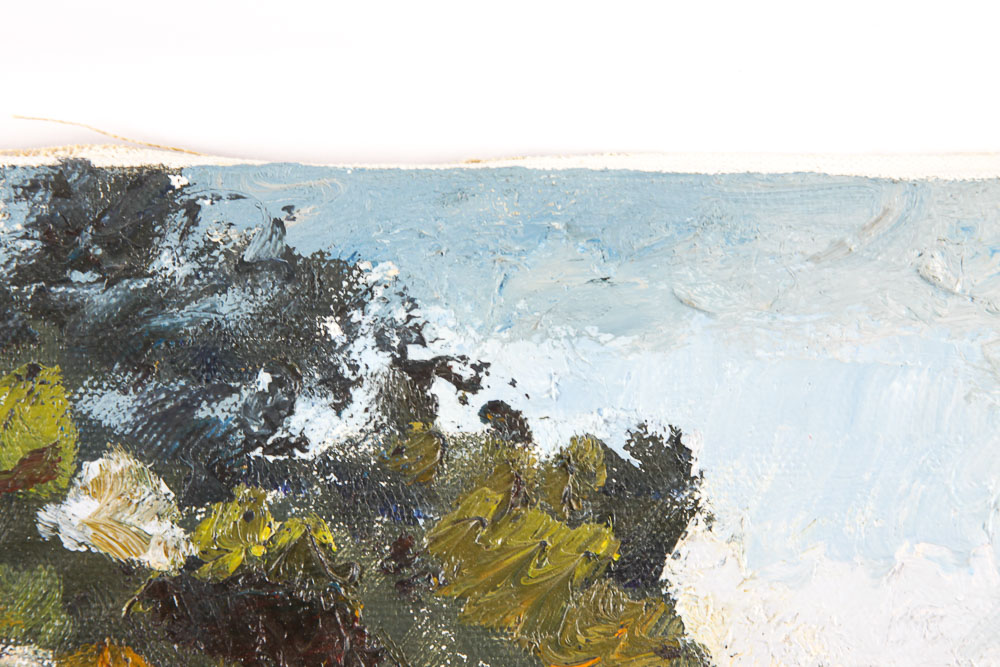 Judge Ed Hummer Oil Painting on Canvas "Boulders in Stream"