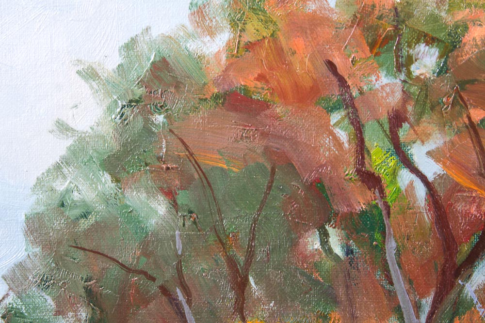 Judge Ed Hummer Oil Painting on Canvas "River Rock Steps"