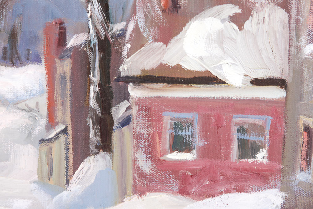 Judge Ed Hummer Oil Painting on Canvas "Empty Wagon"