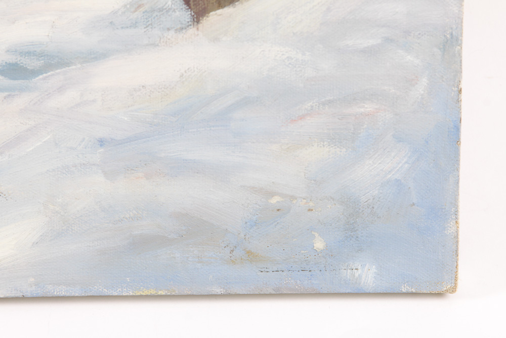 Judge Ed Hummer Oil Painting on Canvas "Empty Wagon"