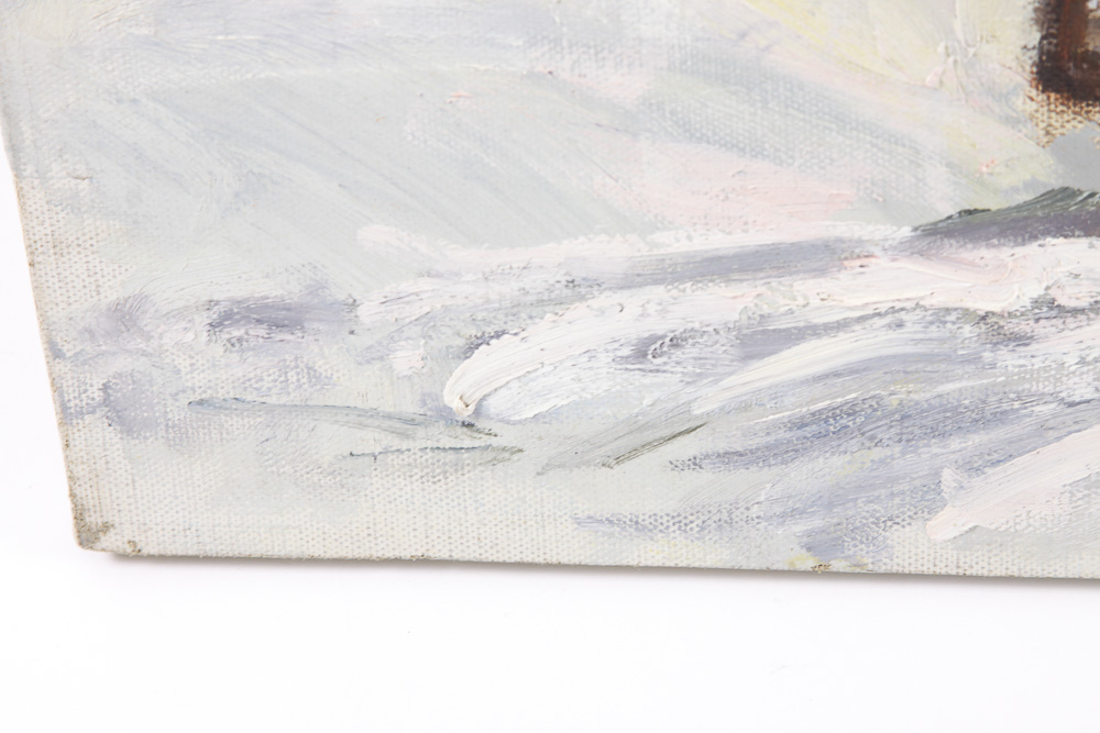 Judge Ed Hummer Oil Painting on Canvas "Empty Wagon"