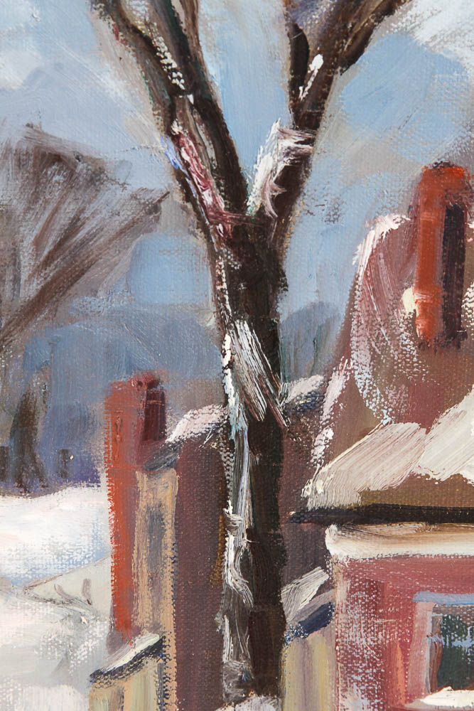 Judge Ed Hummer Oil Painting on Canvas "Empty Wagon"