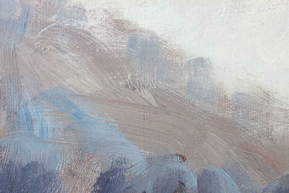 Judge Ed Hummer Oil Painting on Canvas "Empty Wagon"