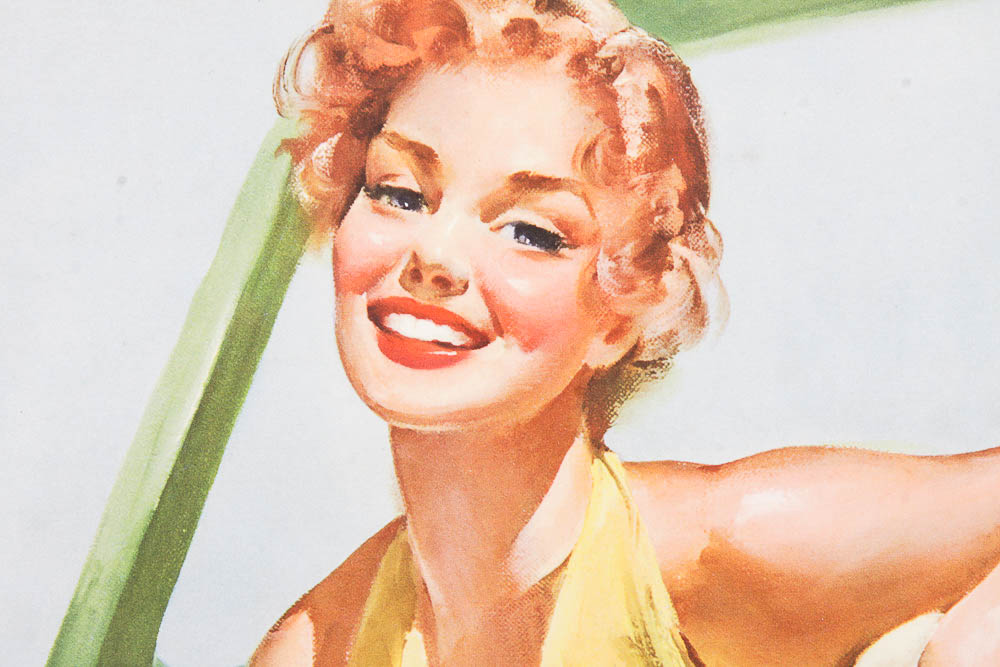 Reproduction Poster After Howard Terpning Painting of Woman With Car