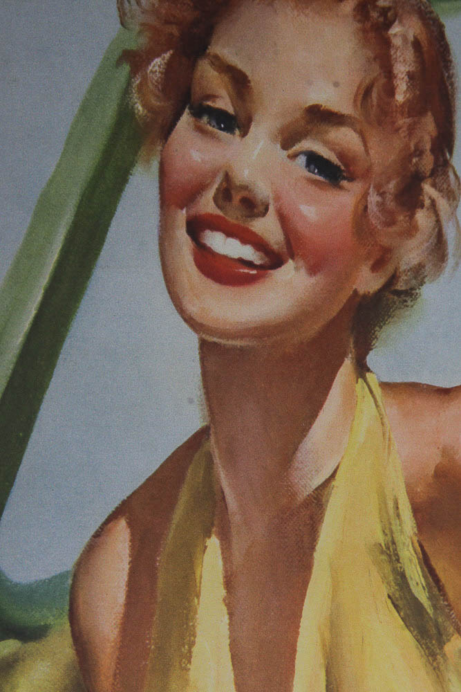 Reproduction Poster After Howard Terpning Painting of Woman With Car