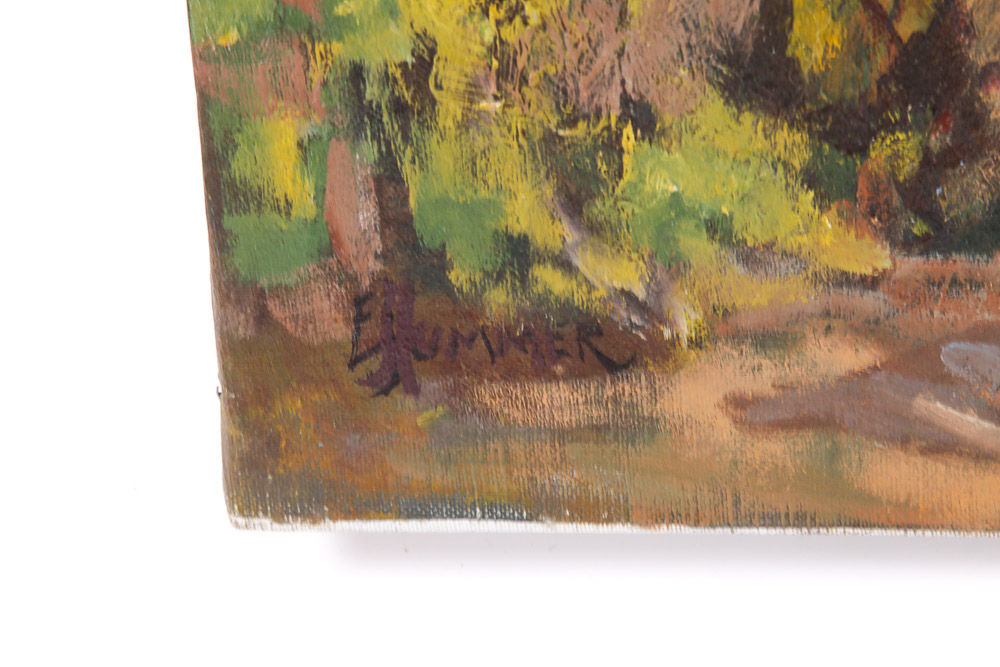 Judge Ed Hummer Oil Painting on Canvas "Going for a Drink"