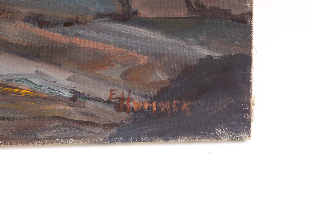 Judge Ed Hummer Oil Painting on Canvas "Fog and Surf"