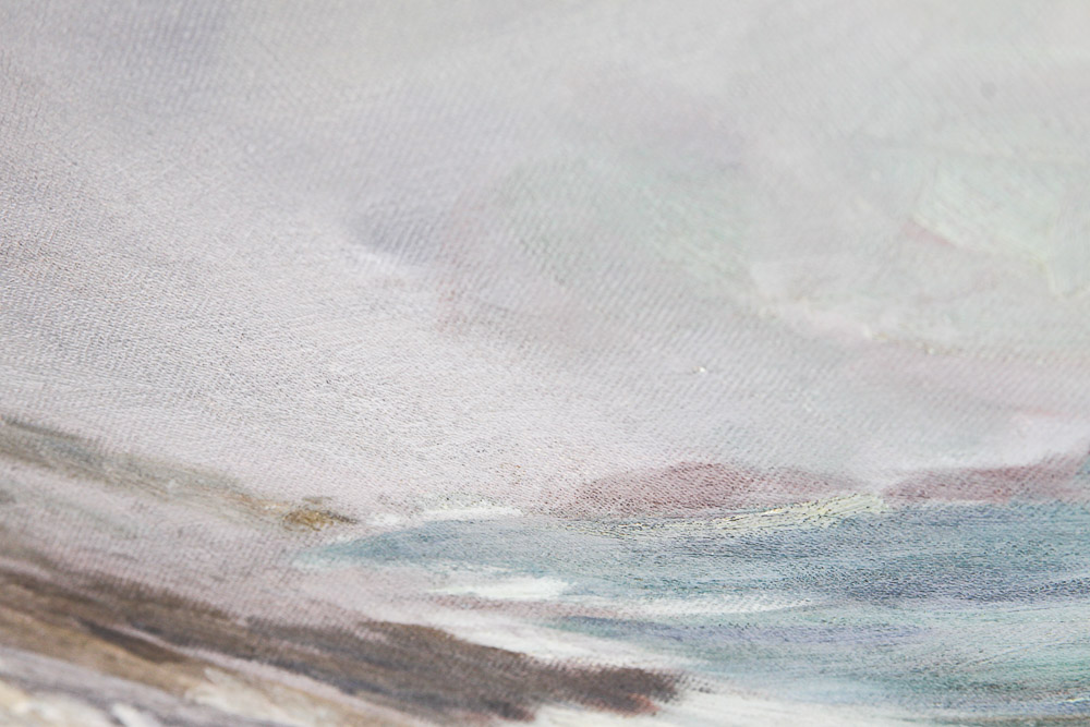 Judge Ed Hummer Oil Painting on Canvas "Fog and Surf"