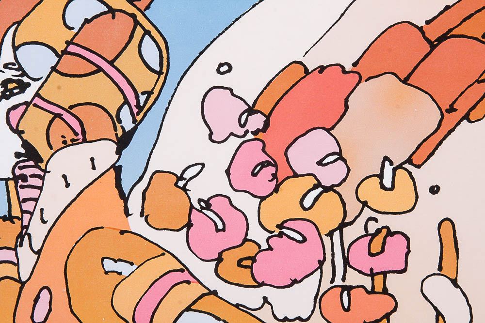 Peter Max  Pop Art Lithograph Posters Titled  "Cosmic Trapeze" and "Floating"