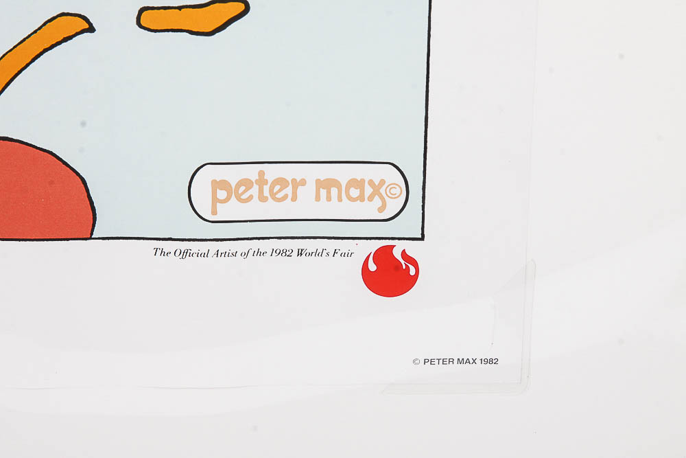 Peter Max  Pop Art Lithograph Posters Titled  "Cosmic Trapeze" and "Floating"