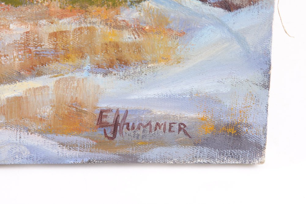 Judge Ed Hummer Oil Painting on Canvas "French Trapper"