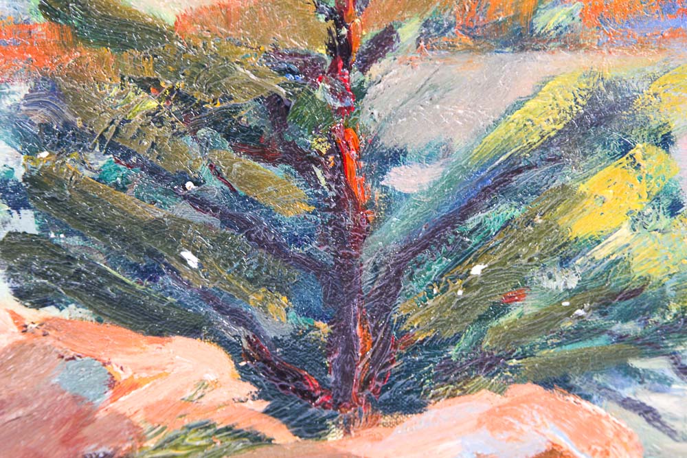 Judge Ed Hummer Oil Painting on Canvas "Picnic Spot"