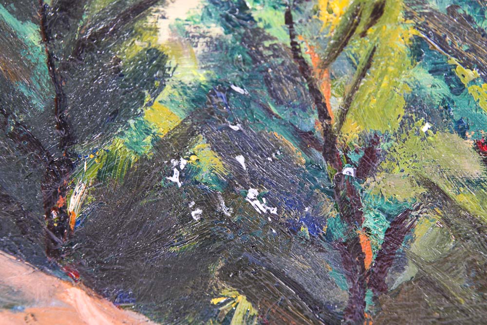 Judge Ed Hummer Oil Painting on Canvas "Picnic Spot"