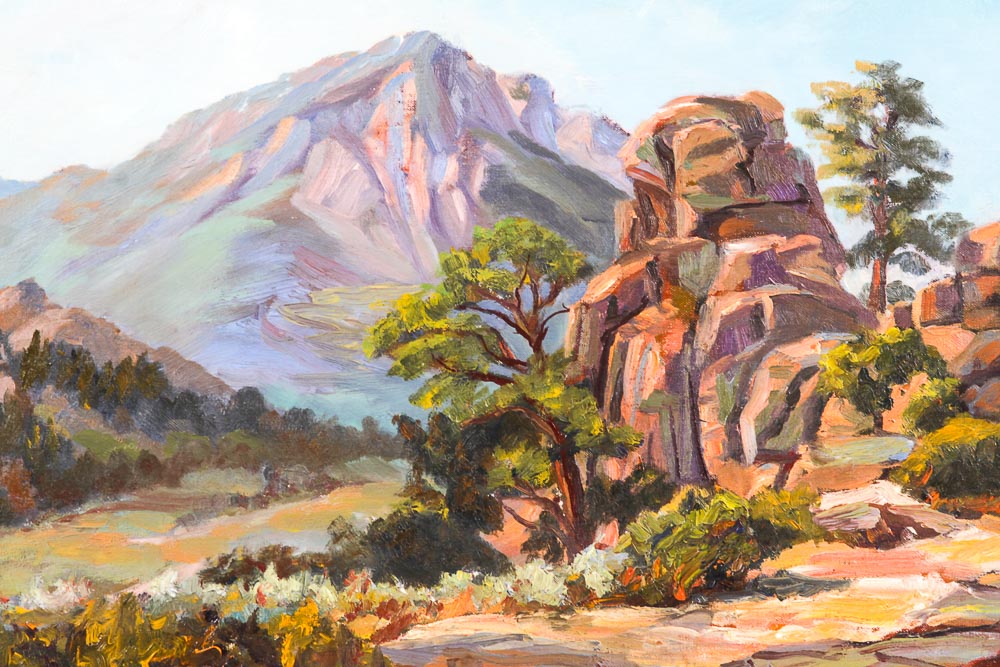 Judge Ed Hummer Oil Painting on Canvas "Rocky Outcrop"