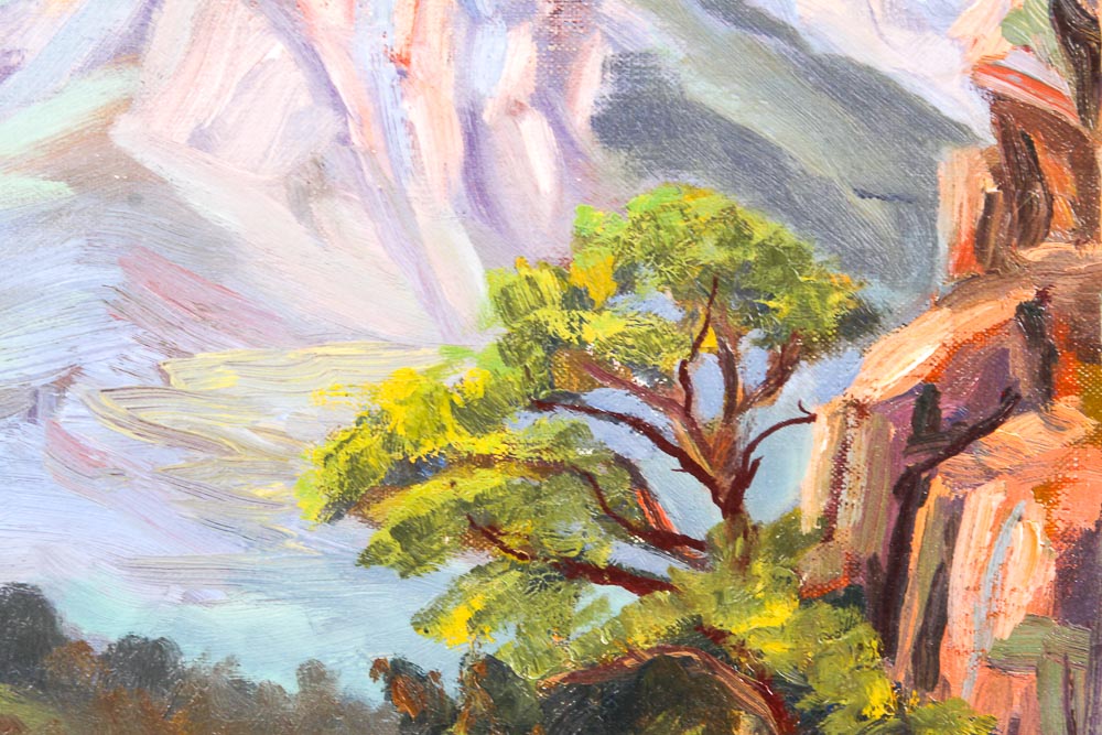 Judge Ed Hummer Oil Painting on Canvas "Rocky Outcrop"