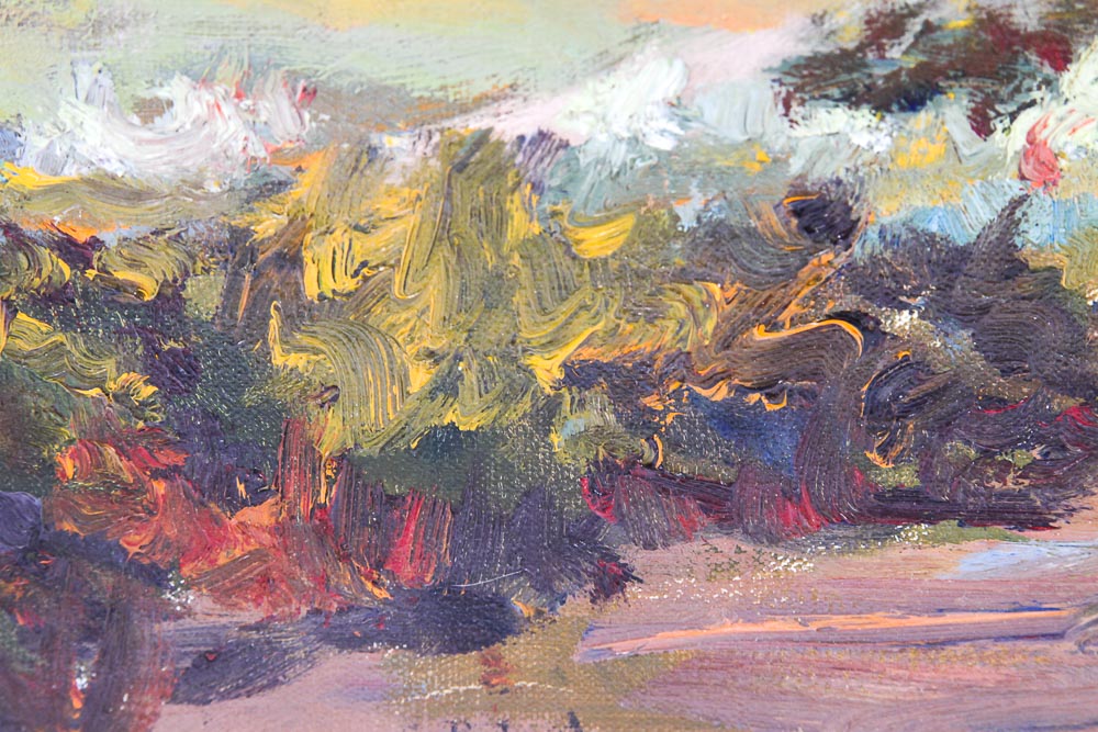 Judge Ed Hummer Oil Painting on Canvas "Rocky Outcrop"